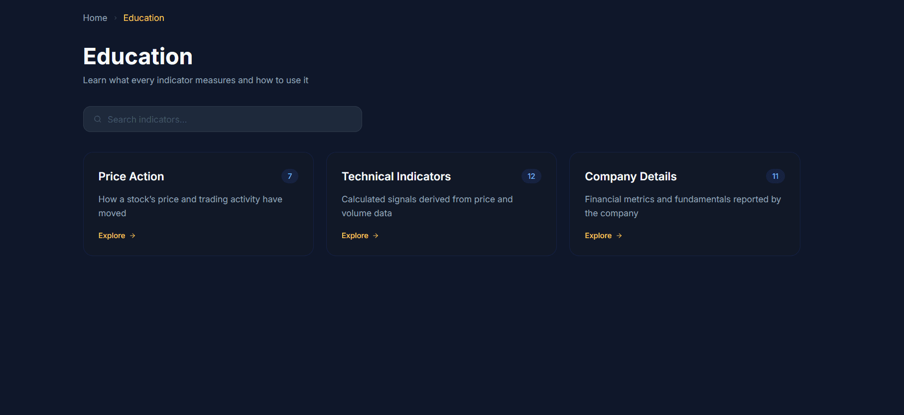 Stock Terminology Education